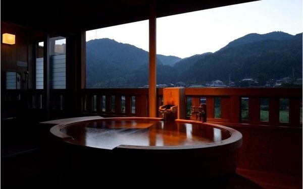 Sagasawakan ryokan room with private open air onsen