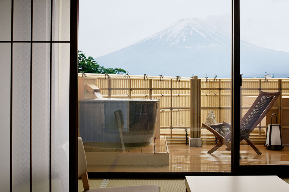 Hotel Konansou Fuji Kawaguchiko Onsen private onsen with mount fuji vistas