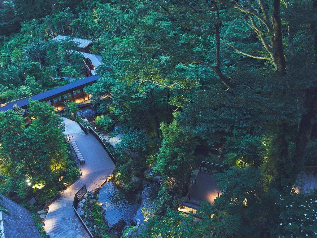 Hakone Kowakien Tenyu drone view