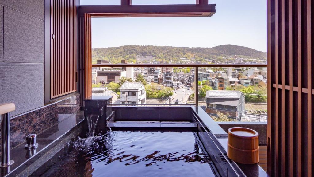 Sora Niwa Terrace Kyoto Bettei stunning views from onsen in the room