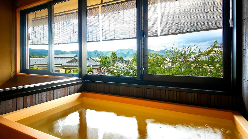 Togetsutei views from the private onsen