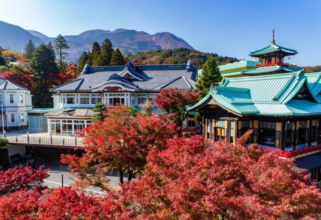 Fujiya Hotel views during autumn