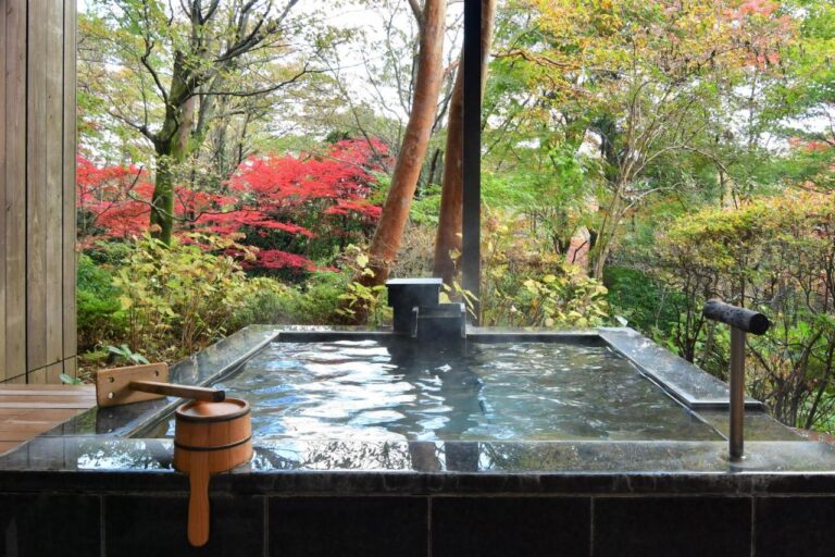 Hakone Gora Byakudan stunning onsen with foliage views