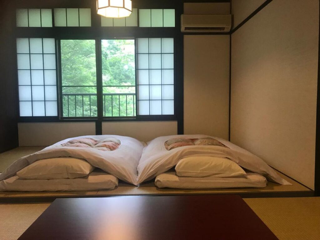 Hakone Onsen Yuyado Yamanoshou japanese style room with futons