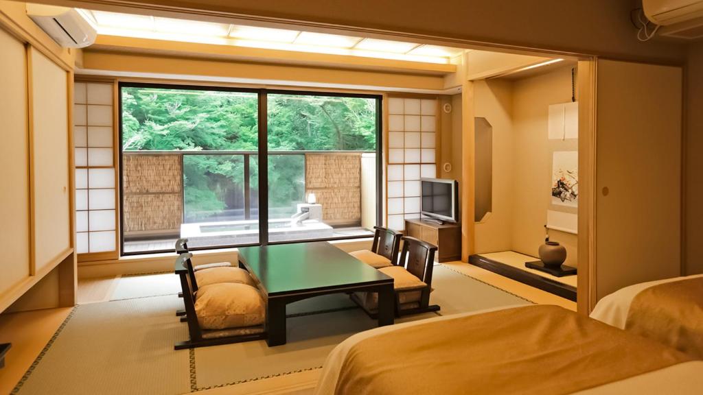 Tenseien room with private onsen