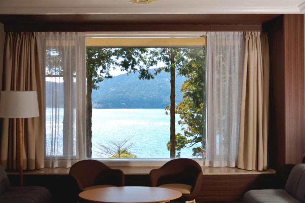 The Prince Hakone Lake Ashinoko views from the dining area