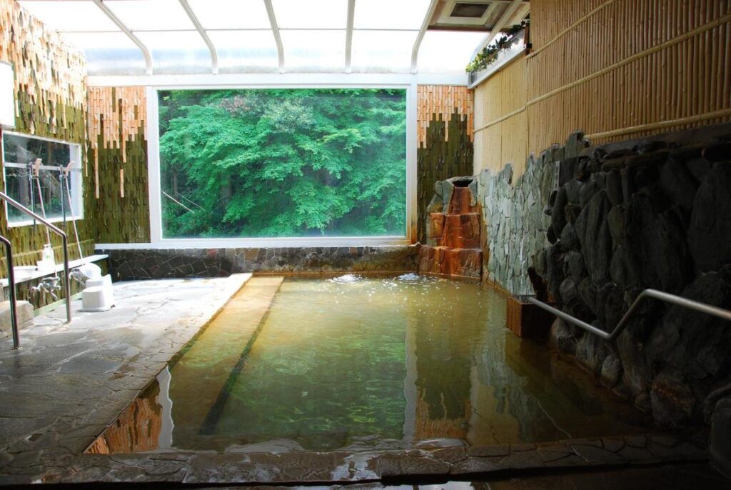Okumizuma Onsen indoor hot spring bath