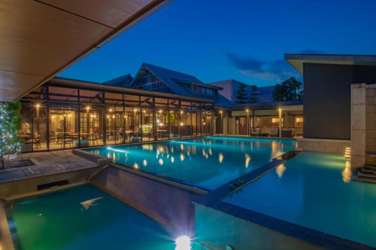 Amane Resort Gahama Pool At Night