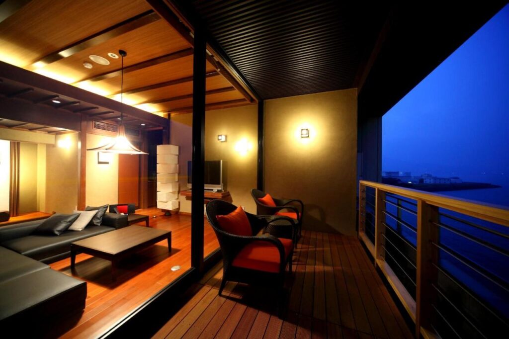 Amane Resort Seikai Modern Living Area Balcony View