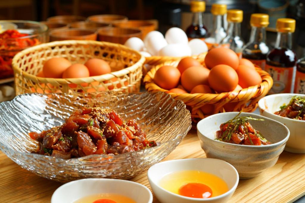 Amanek Beppu Yula Re Beppu Hotel Breakfast Eggs Dishes