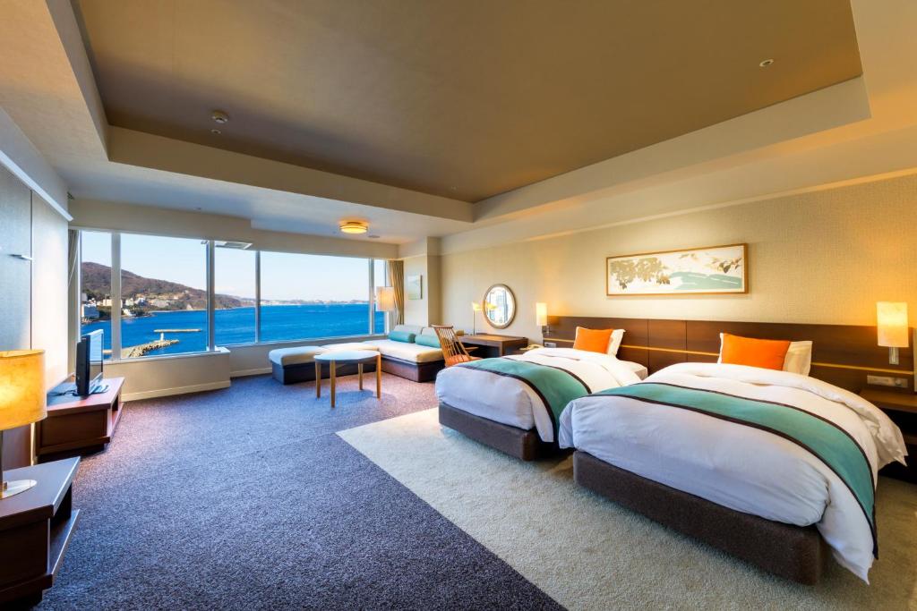 Atami Korakuen Hotel Twin Room Ocean View
