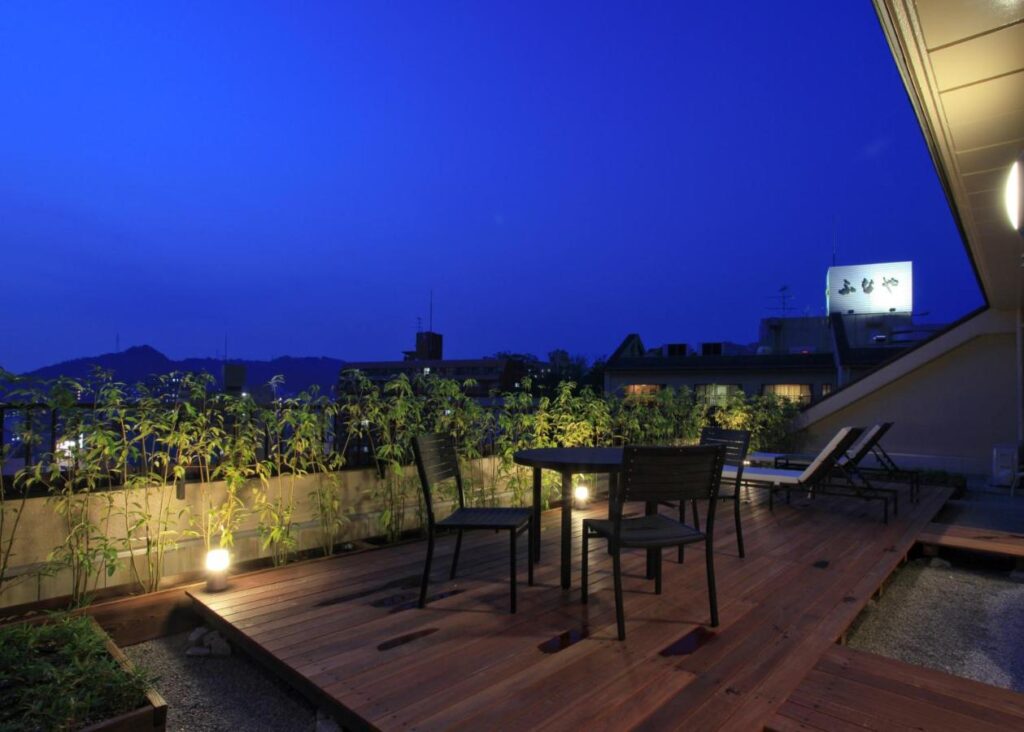 Funaya Rooftop Terrace Night