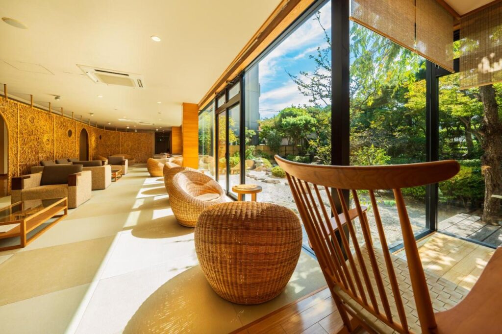 Hana Beppu Lounge Area Garden View
