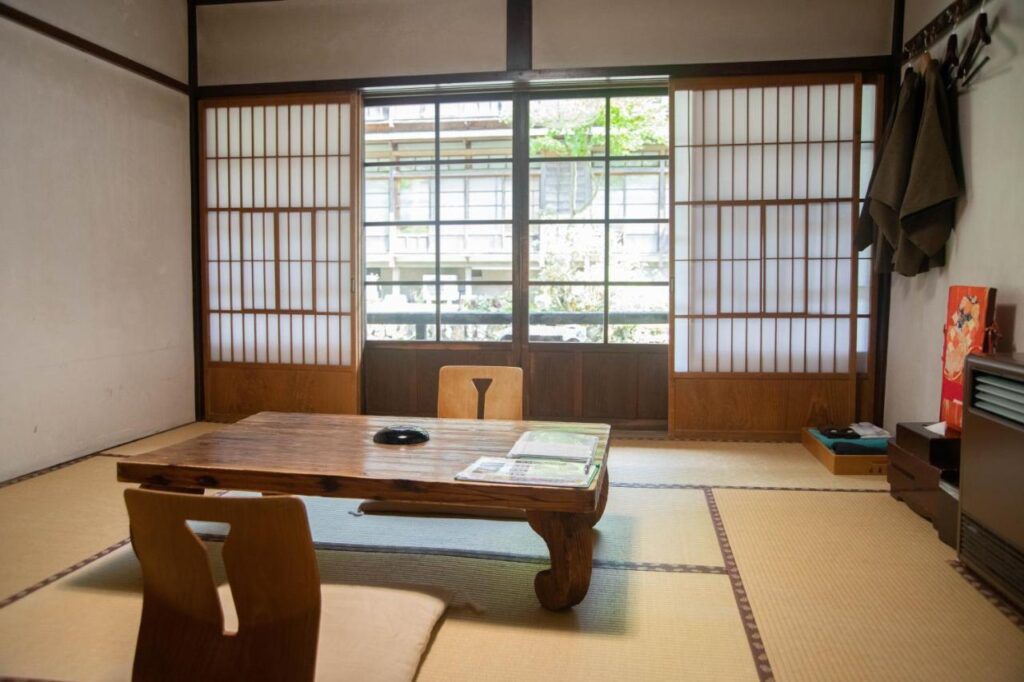 Hōshi Onsen Chōjukan Tatami Room Wooden Table
