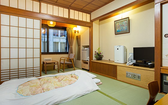 Kaneyoshi Ryokan Tatami Room Futon