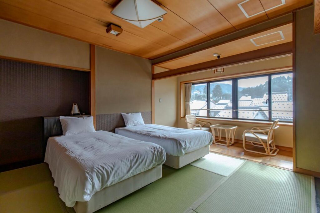 Kinosaki Onsen Sensui Tatami Room Beds View