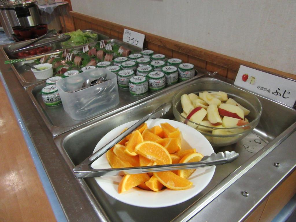 Koganezaki Furofushi Onsen Seaside Outdoor Bath Buffet Fruits Japanese Food
