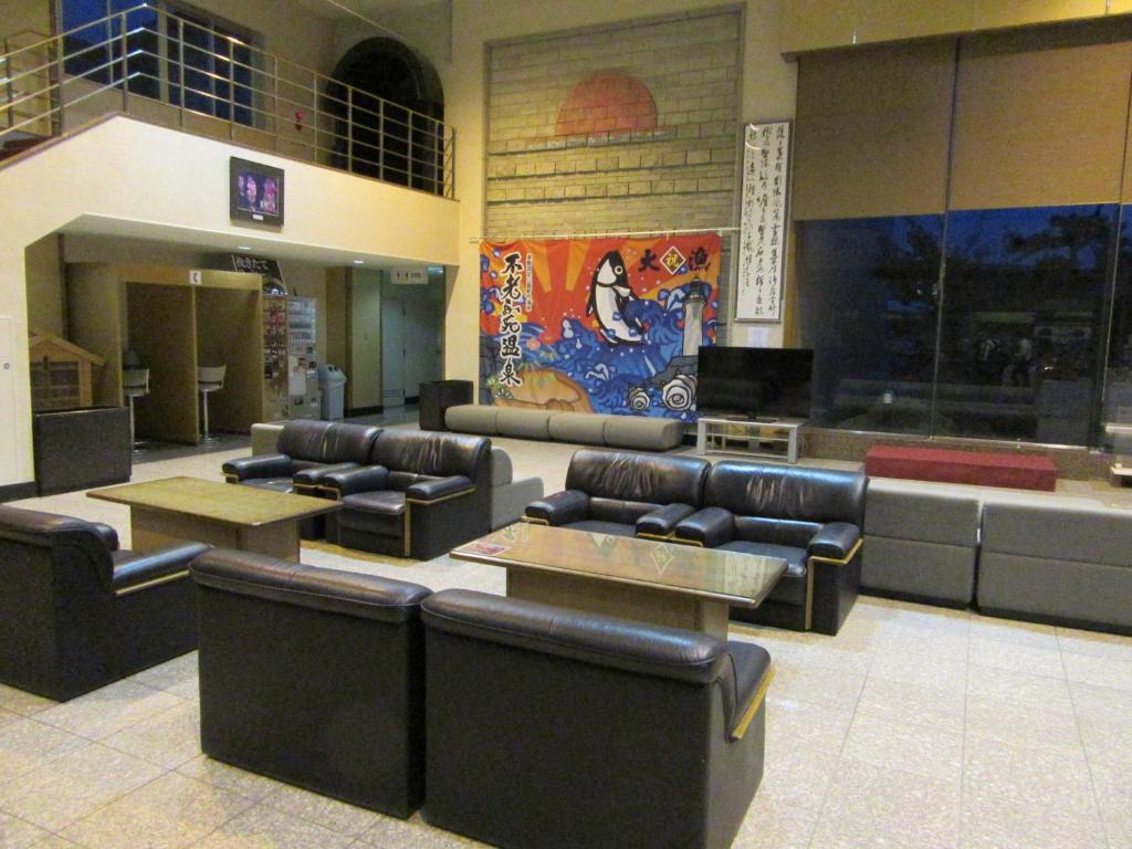 Koganezaki Furofushi Onsen Seaside Outdoor Bath Lobby Seating Area