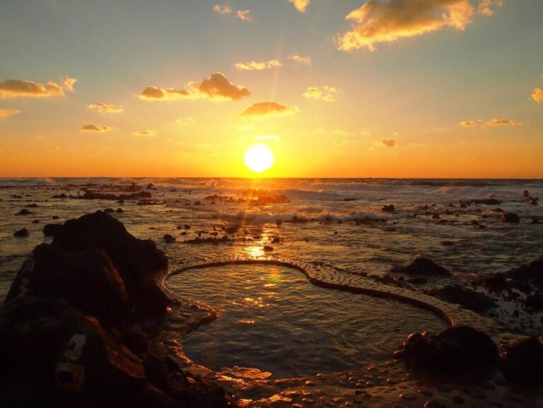 Koganezaki Furofushi Onsen Seaside Outdoor Bath Sunset