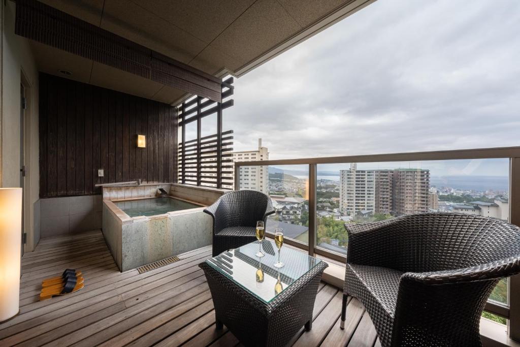 Matsubaya Rooftop Onsen View