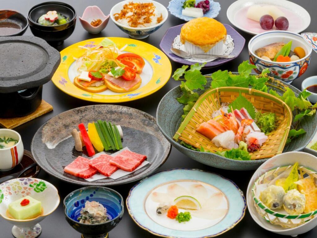 Oniyama Hotel Kaiseki Dishes
