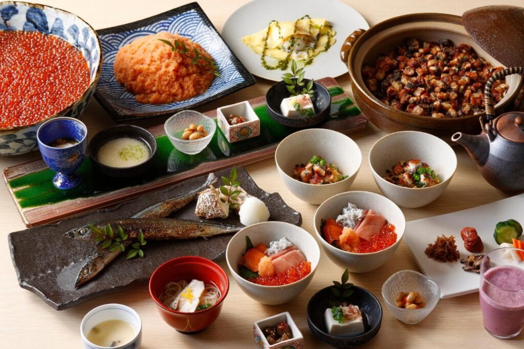 Suginoi Hotel Kaiseki Dishes