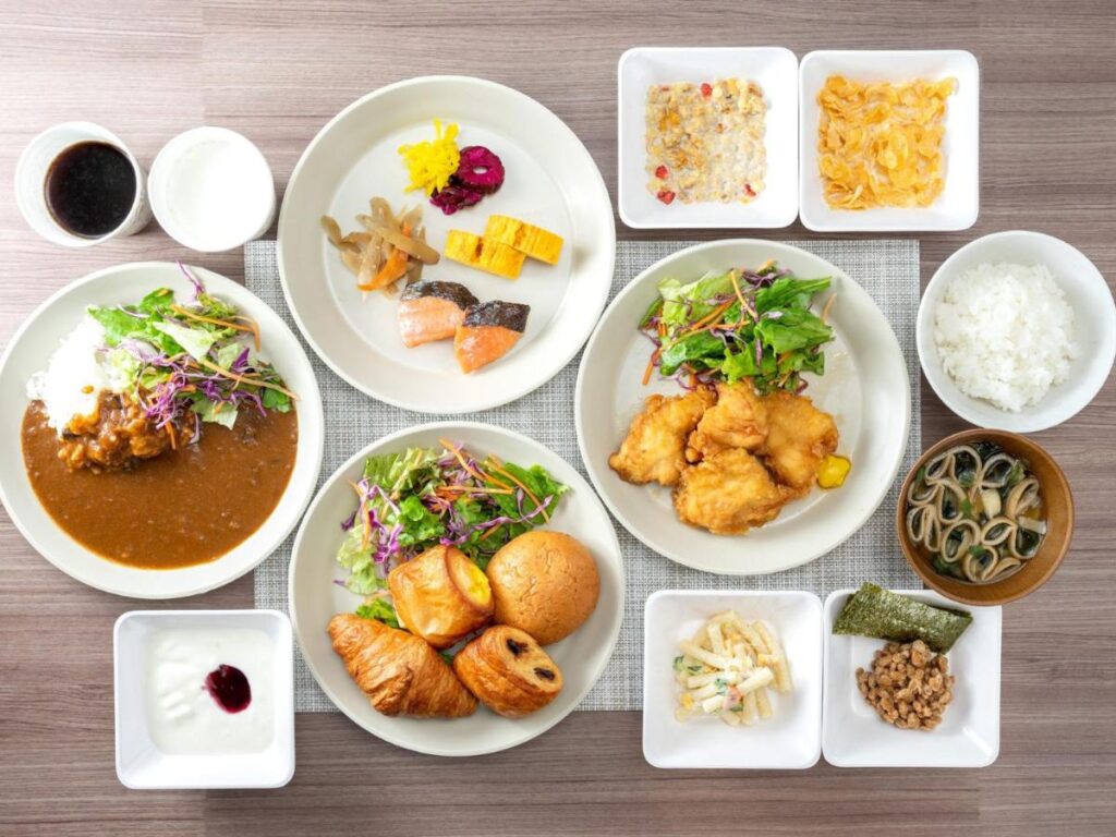 Superhotel Beppu Ekimae Breakfast Spread