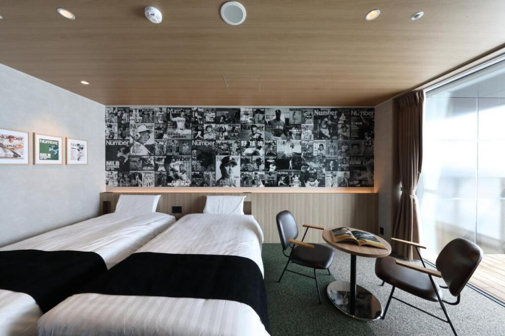 Tower Eleven Hotel Escon Field Hokkaido Twin Room Magazine Wall