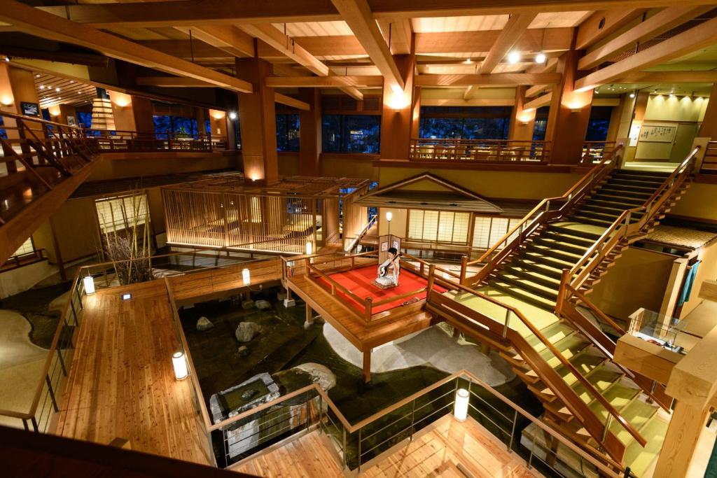 Ashinomaki Onsen Ookawaso Interior Staircase