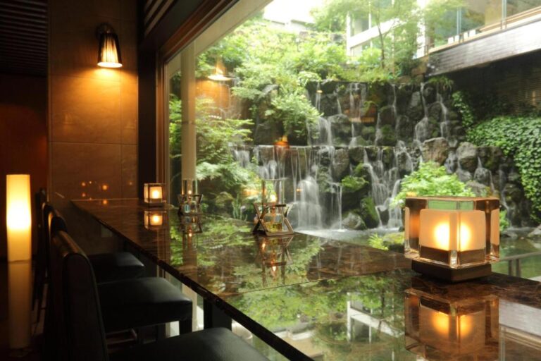 Hotel Futaba Candle Lit Dining Waterfall View