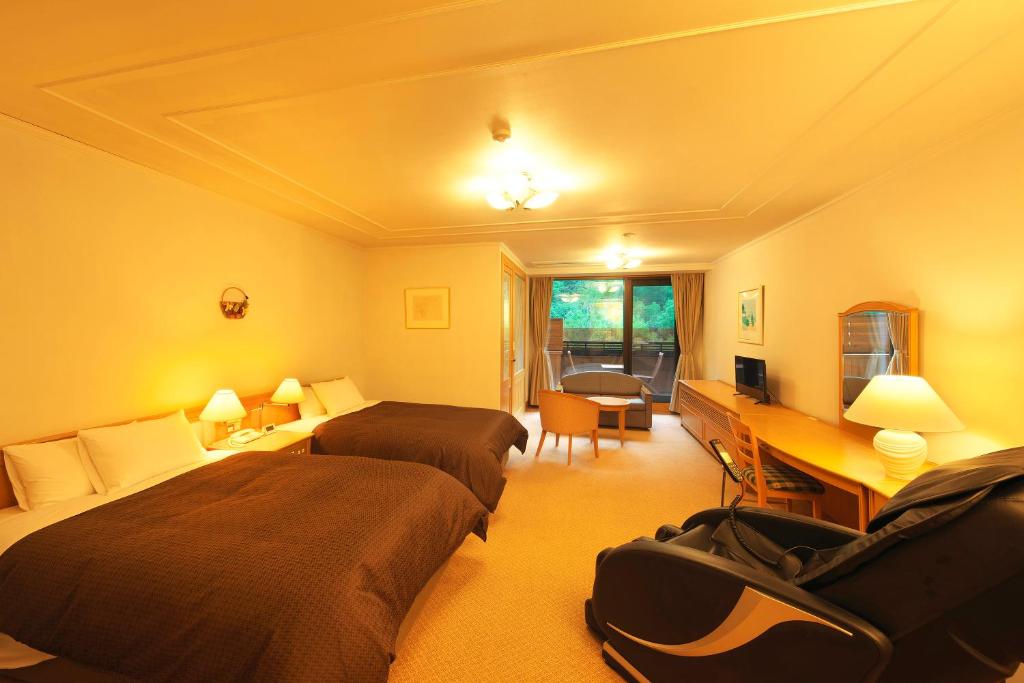 Hotel Hotaka Room With Two Beds And Massage Chair