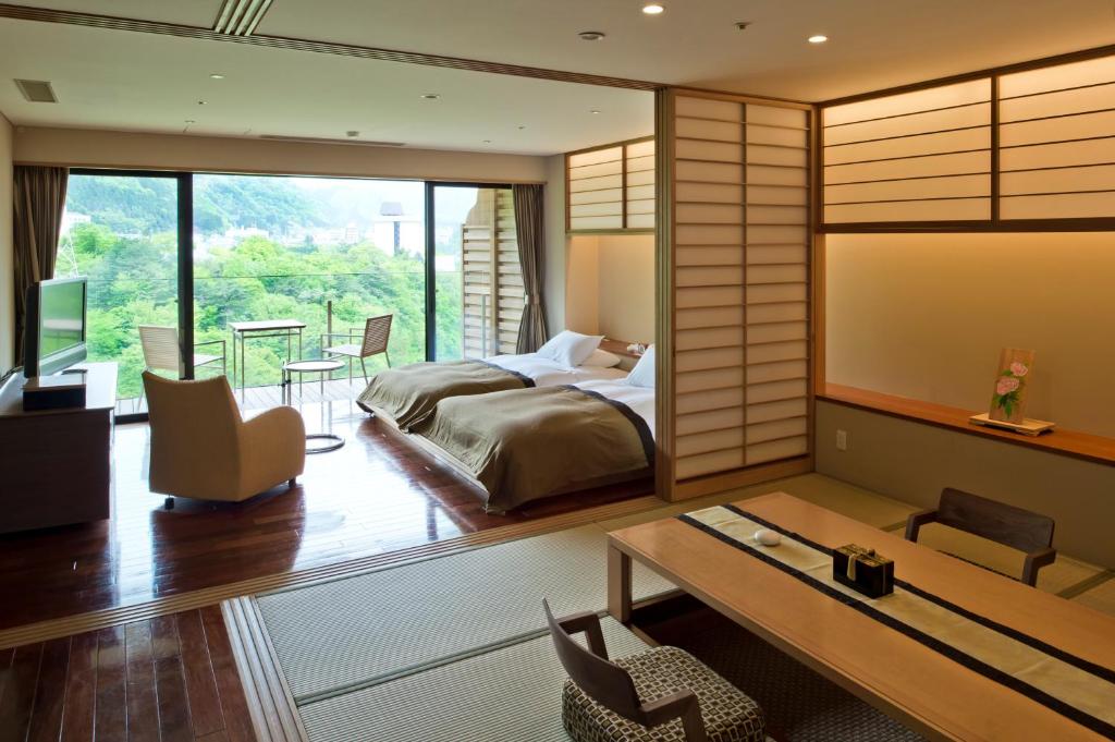 Hotel Kanaya Kinugawa Tatami Room Balcony