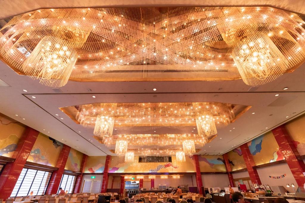 Hotel Sakurai Dining Hall Chandeliers