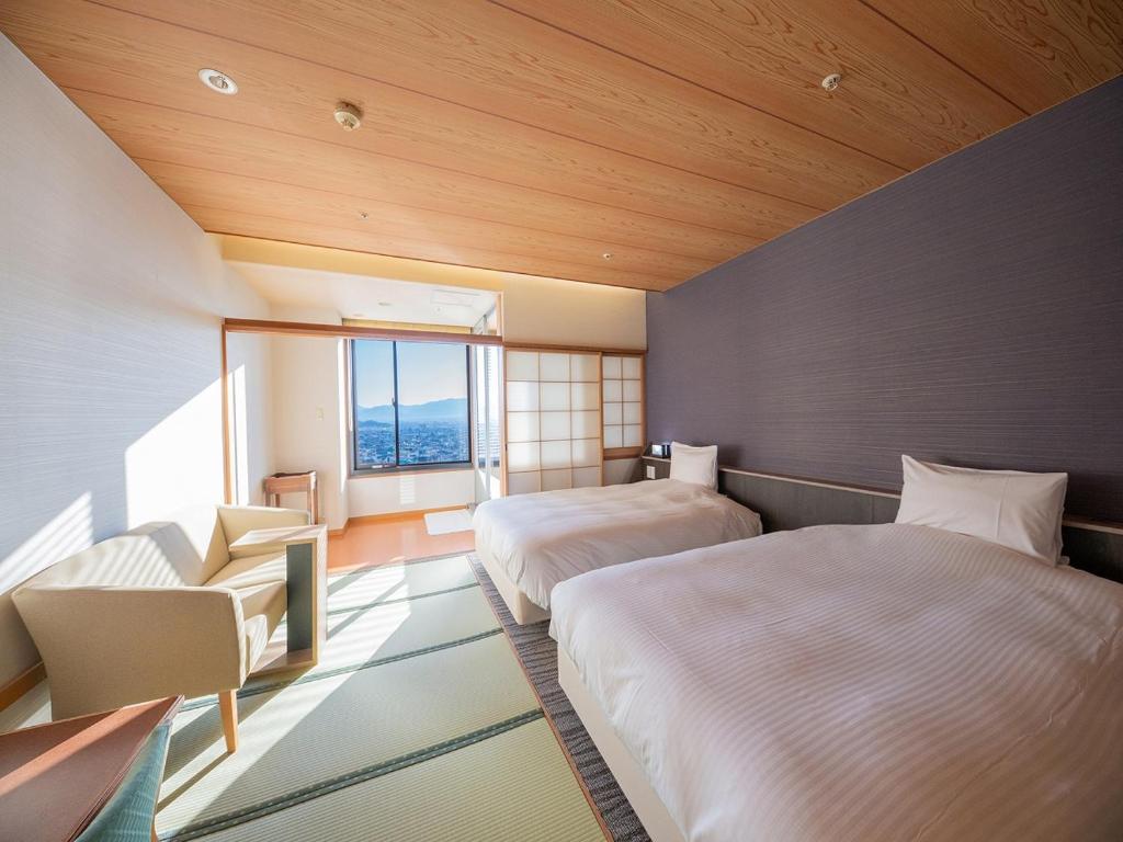 Hotel Shoho Matsumoto Twin Bed Tatami