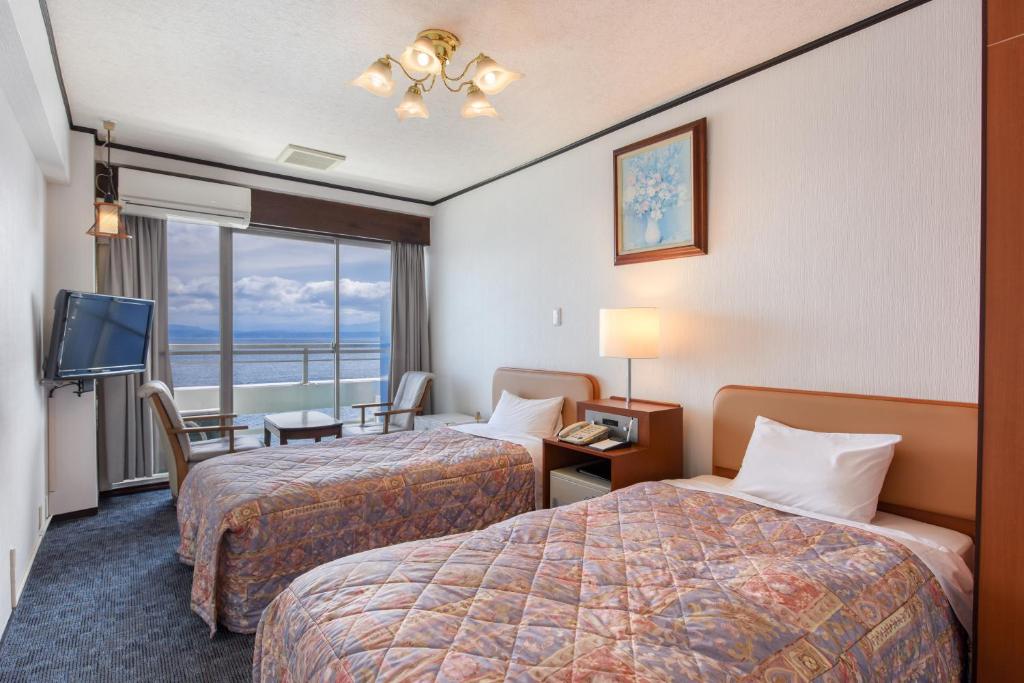 Ibusuki Kaijyo Hotel Twin Room Ocean View