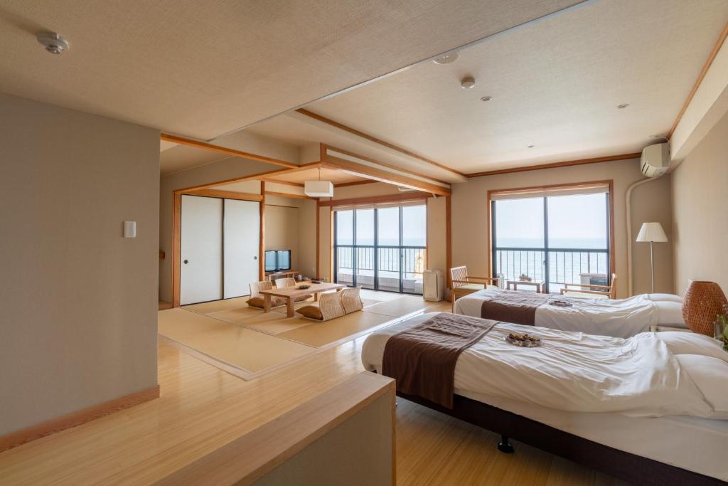 Isohara Seaside Hotel Tatami Room Beds
