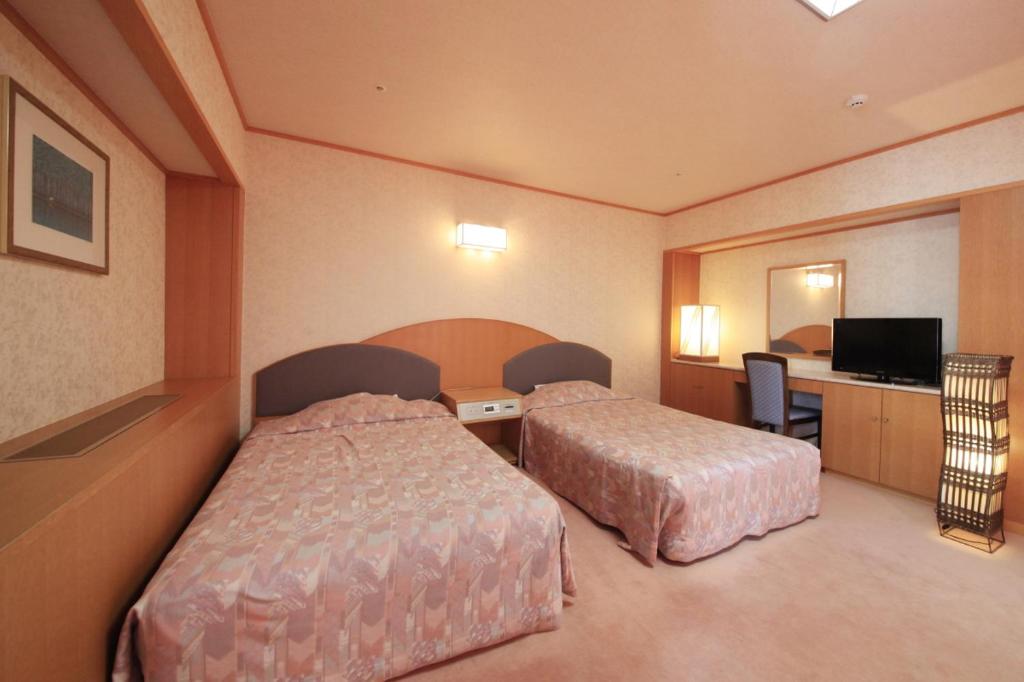 Kagaribi No Yu Ryokusuitei Two Bed Room