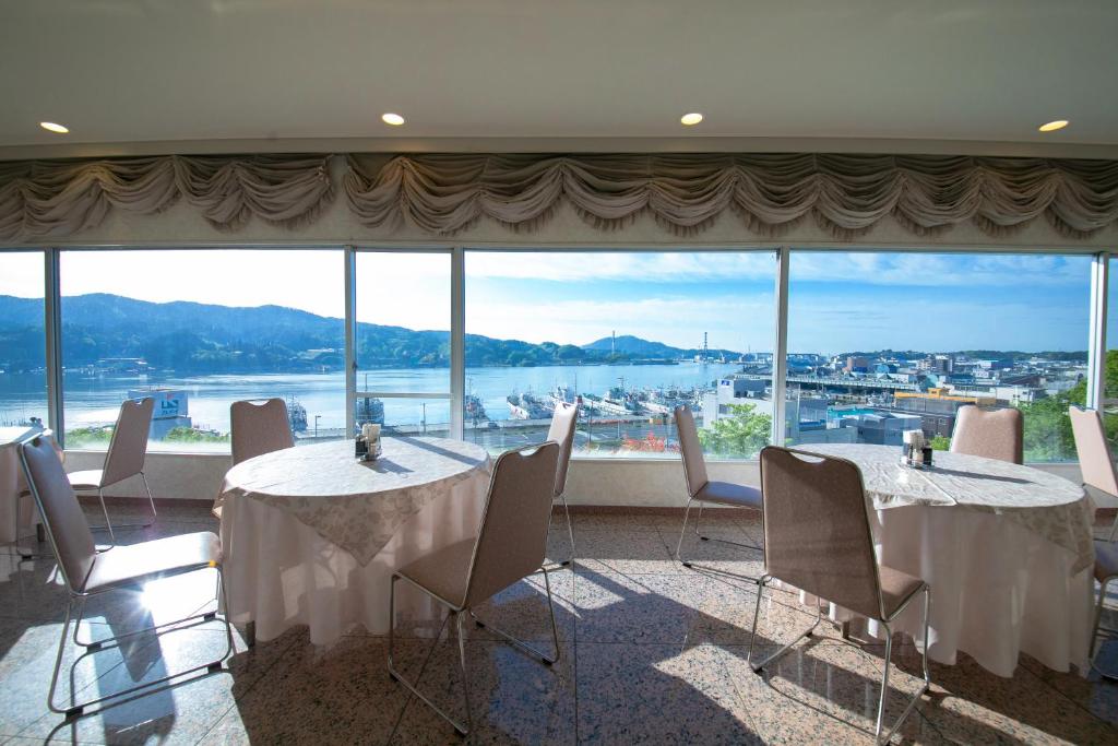 Kesennuma Plaza Hotel Dining Room View