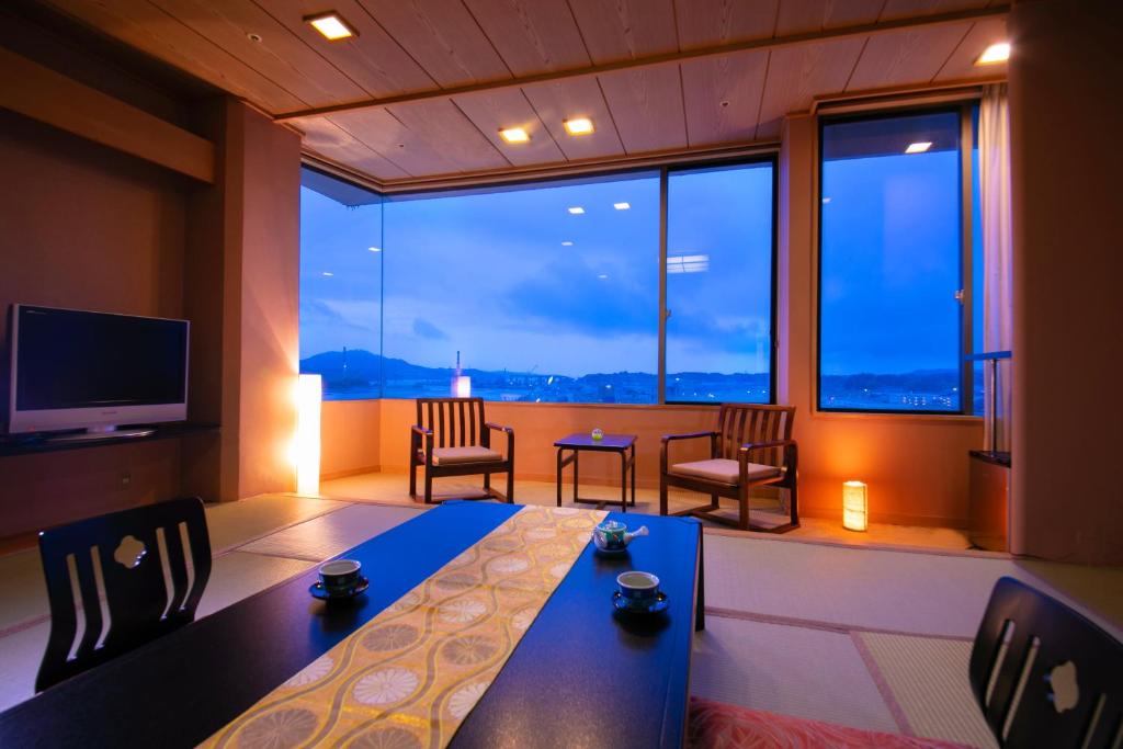 Kesennuma Plaza Hotel Tatami Room View