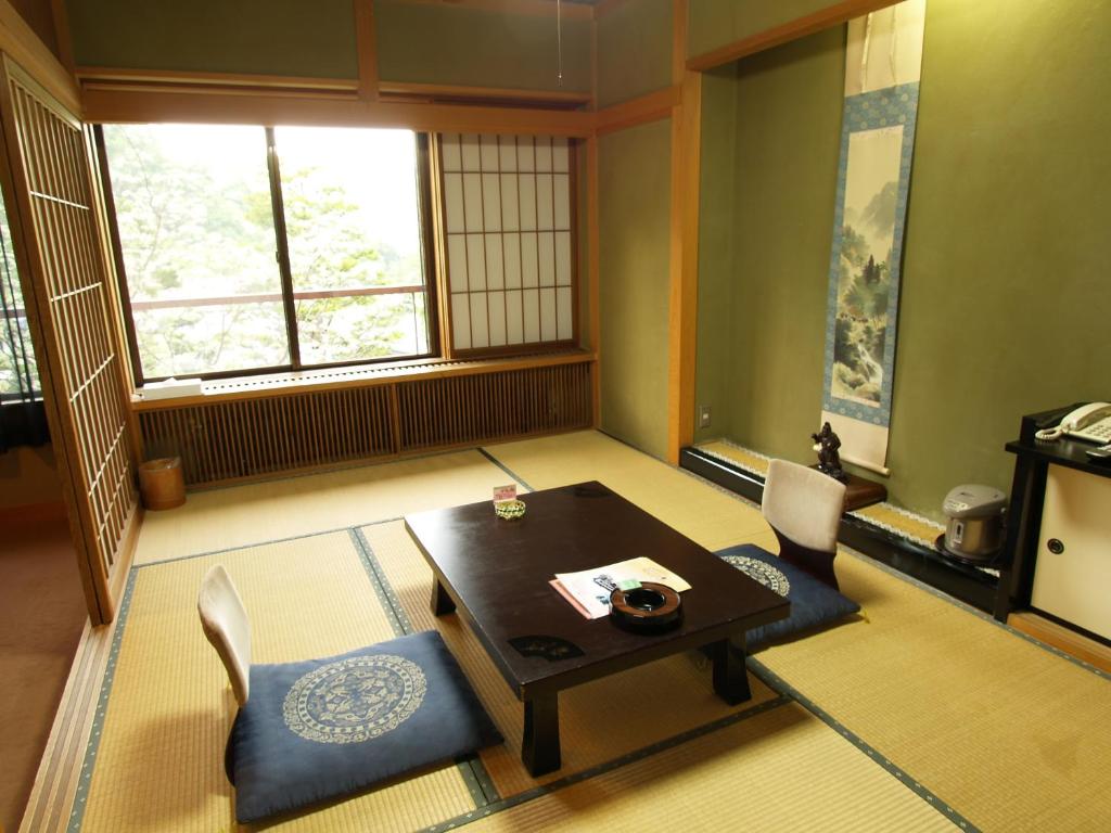 Okada Ryokan Warakutei Tatami Room Tea Table