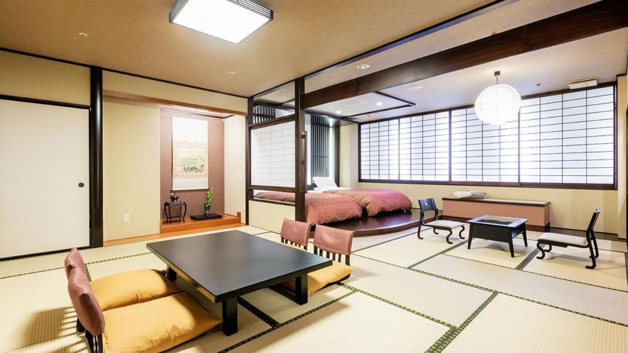 Yuda Onsen Yuuberu Hotel Matsumasa Tatami Room Futon
