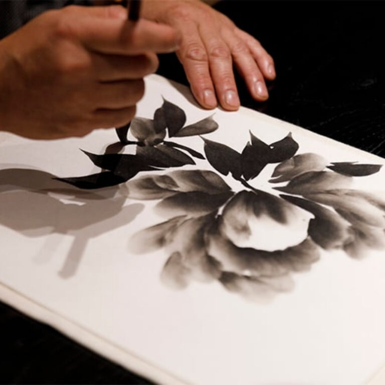 Sumi-e Painting and Fine Wine with a World-Renowned Master