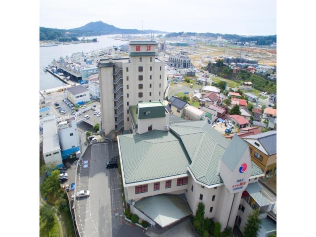 Sun Marine Kesennuma Hotel Kanyo Aerial View