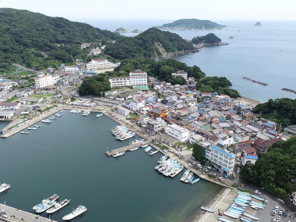 Toshijima Onsen Suzunami Aerial View