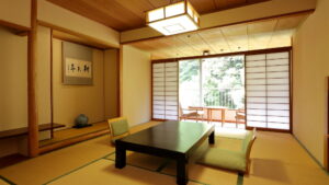 座卓と座布団のある和室