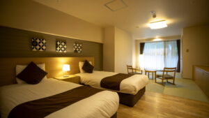 和室のツインベッド