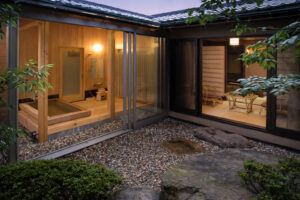 Private open-air bath beside the guest room