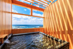 Bain intérieur privé avec vue sur l’océan