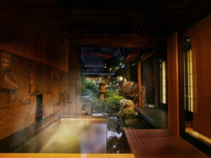 Private open-air bath beside the guest room