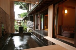 Private open-air bath beside the guest room